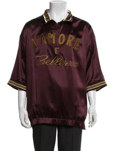 Pre-owned Dolce & Gabbana Silk Graphic Print Shirt In Multicolor