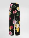 Dolce & Gabbana Peony And Roses Print Pants In Print
