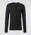Dolce & Gabbana Silk Embroidered Logo T-shirt In Black