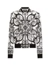 Dolce & Gabbana Silk All-over Print Bomber Jacket In Multi
