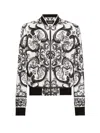 Dolce & Gabbana Silk All-over Print Bomber Jacket In Multi