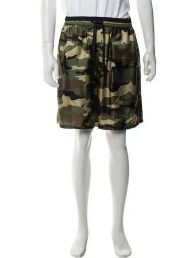 Pre-owned Dolce & Gabbana Silk Jogger Shorts W/ Tags In Green