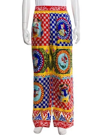Pre-owned Dolce & Gabbana Silk Joggers In Multi