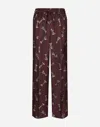 Dolce & Gabbana Silk Jogging Pants In Print