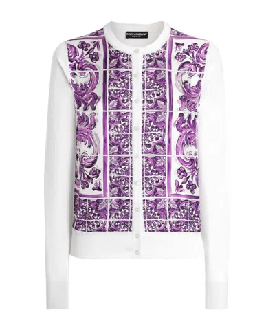 DOLCE & GABBANA DOLCE  GABBANA GRAPHIC PRINTED KNITTED CARDIGAN