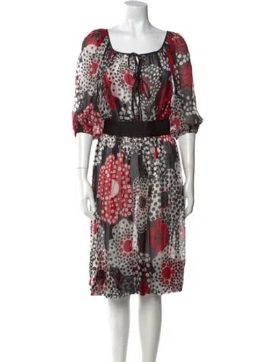 Pre-owned Dolce & Gabbana Silk Knee-length Dress