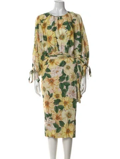 Pre-owned Dolce & Gabbana Silk Knee-length Dress
