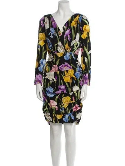 Pre-owned Dolce & Gabbana Silk Knee-length Dress In Black