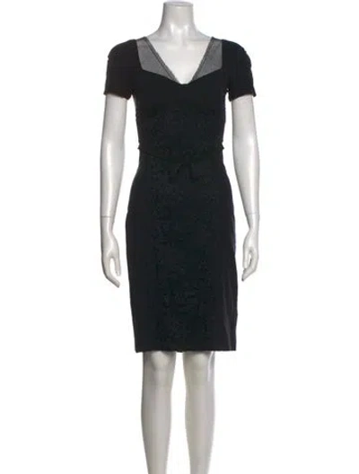 Pre-owned Dolce & Gabbana Silk Knee-length Dress In Black