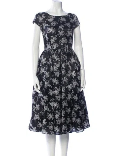 Pre-owned Dolce & Gabbana Silk Knee-length Dress In Gray