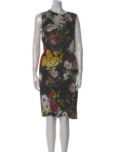 Pre-owned Dolce & Gabbana Silk Knee-length Dress In Multi