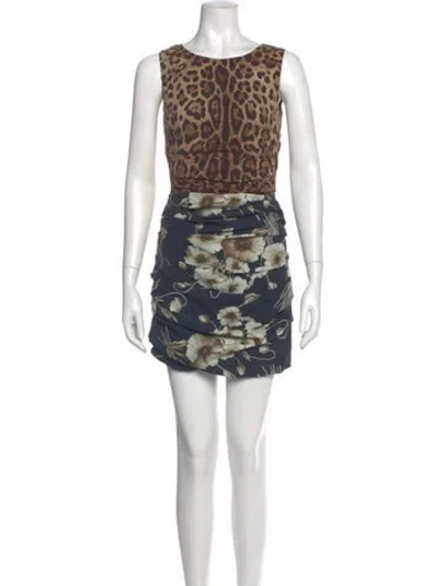 Pre-owned Dolce & Gabbana Silk Knee-length Dress In Neutral
