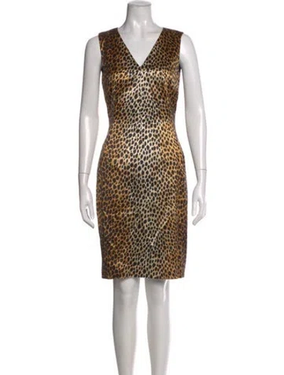 Pre-owned Dolce & Gabbana Silk Knee-length Dress In Neutral
