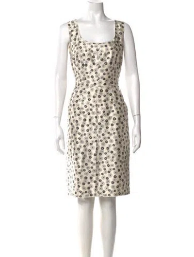 Pre-owned Dolce & Gabbana Silk Knee-length Dress In Neutral