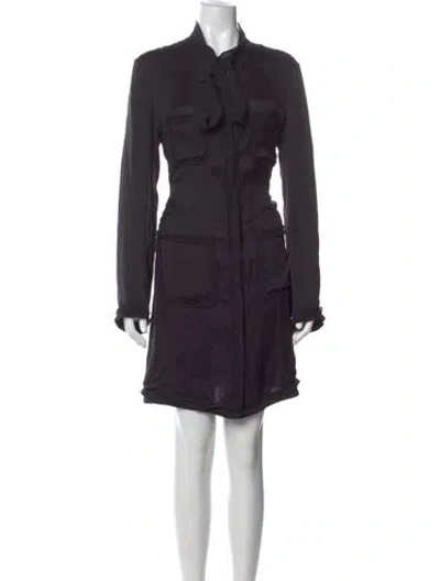 Pre-owned Dolce & Gabbana Silk Knee-length Dress W/ Tags In Black
