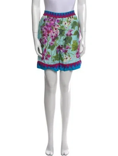Pre-owned Dolce & Gabbana Silk Knee-length Shorts In Blue