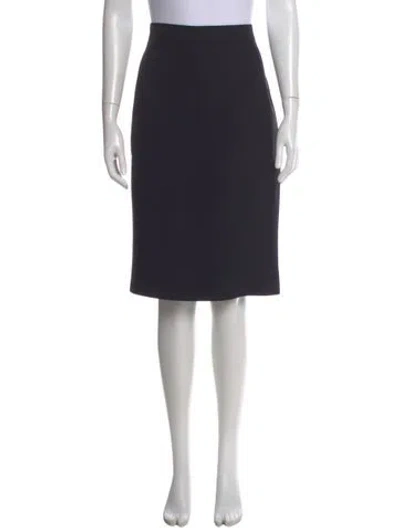 Pre-owned Dolce & Gabbana Silk Knee-length Skirt In Black