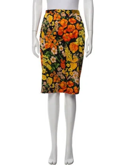 Pre-owned Dolce & Gabbana Silk Knee-length Skirt In Multi