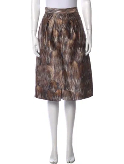 Pre-owned Dolce & Gabbana Silk Knee-length Skirt In Multi