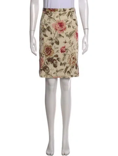 Pre-owned Dolce & Gabbana Silk Knee-length Skirt In Neutral