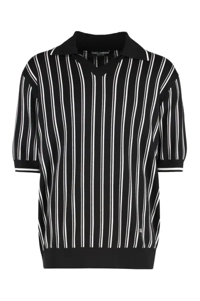 Dolce & Gabbana Silk-knit Polo Shirt
