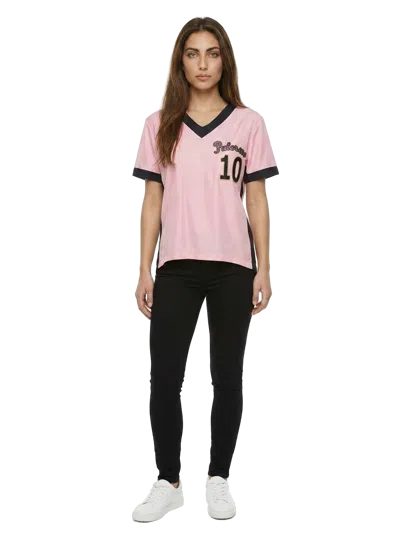 Dolce & Gabbana Silk Logo-embroidered T-shirt In Pink