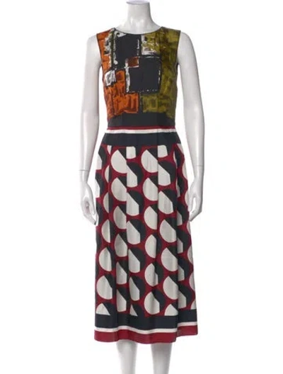 Pre-owned Dolce & Gabbana Silk Long Dress In Black