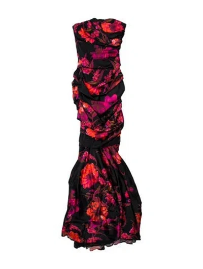 Pre-owned Dolce & Gabbana Silk Long Dress In Multi