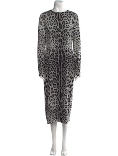 Pre-owned Dolce & Gabbana Silk Long Dress In Multi