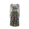 Dolce & Gabbana Silk Maiolica Dress Women In Multi