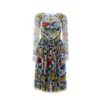 Dolce & Gabbana Silk Maiolica Dress Women In Multi