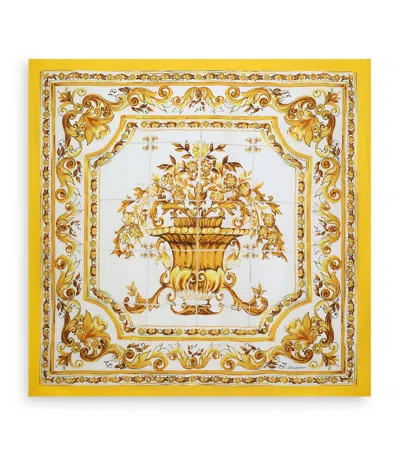 DOLCE & GABBANA SILK MAJOLICA PRINT SCARF