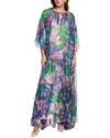 Dolce & Gabbana Silk Maxi Dress In Blue