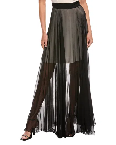 Dolce & Gabbana Silk Maxi Skirt In Black