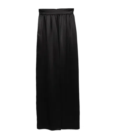 DOLCE & GABBANA SILK MAXI-SKIRT
