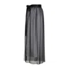 Dolce & Gabbana Belted Midi Chiffon Skirt In Black