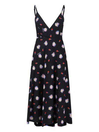 Dolce & Gabbana Silk Midi Dress In Black