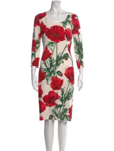 Pre-owned Dolce & Gabbana Silk Midi Length Dress