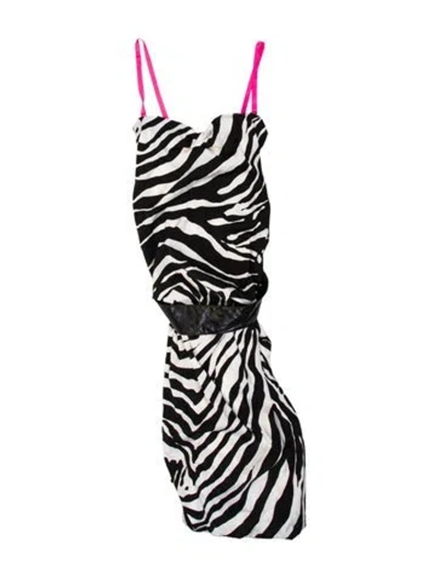 Pre-owned Dolce & Gabbana Silk Midi Length Dress In Black