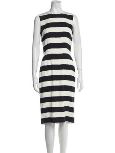 Pre-owned Dolce & Gabbana Silk Midi Length Dress In Neutral