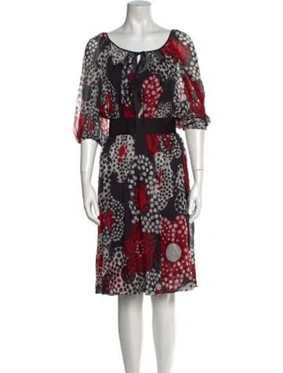 Pre-owned Dolce & Gabbana Silk Midi Length Dress W/ Tags
