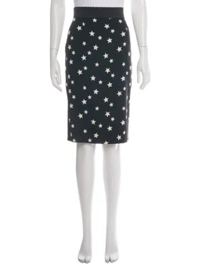 Pre-owned Dolce & Gabbana Silk Midi Length Skirt In Black