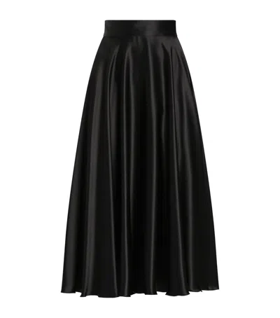 DOLCE & GABBANA SILK MIDI SKIRT