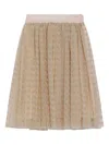 Dolce & Gabbana Silk Midi Skirt In Brown