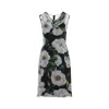 Dolce & Gabbana Women Gardenia Print Silk Chiffon Sheath Dress