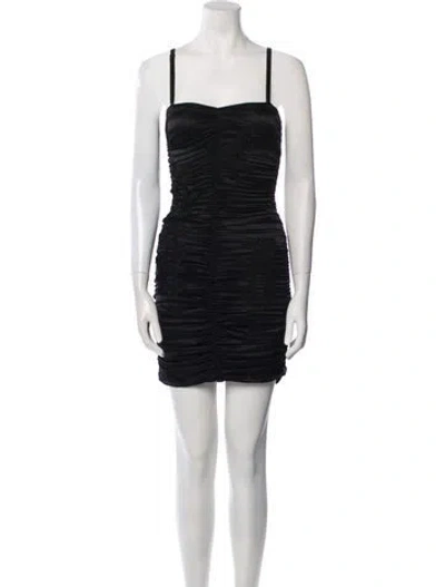 Pre-owned Dolce & Gabbana Silk Mini Dress In Black