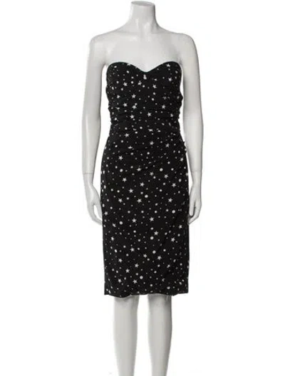 Pre-owned Dolce & Gabbana Silk Mini Dress In Black