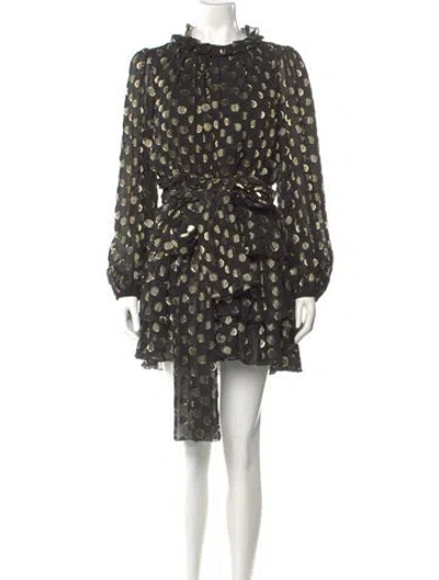 Pre-owned Dolce & Gabbana Silk Mini Dress In Black