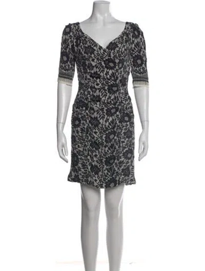 Pre-owned Dolce & Gabbana Silk Mini Dress In Black