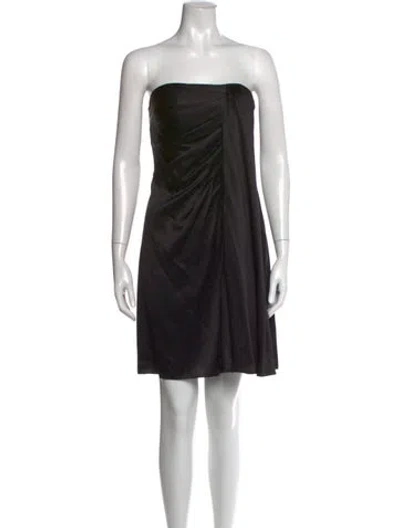 Pre-owned Dolce & Gabbana Silk Mini Dress In Black